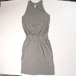 Lole French Terrycloth Grey Ruched Waist Weekender Dress